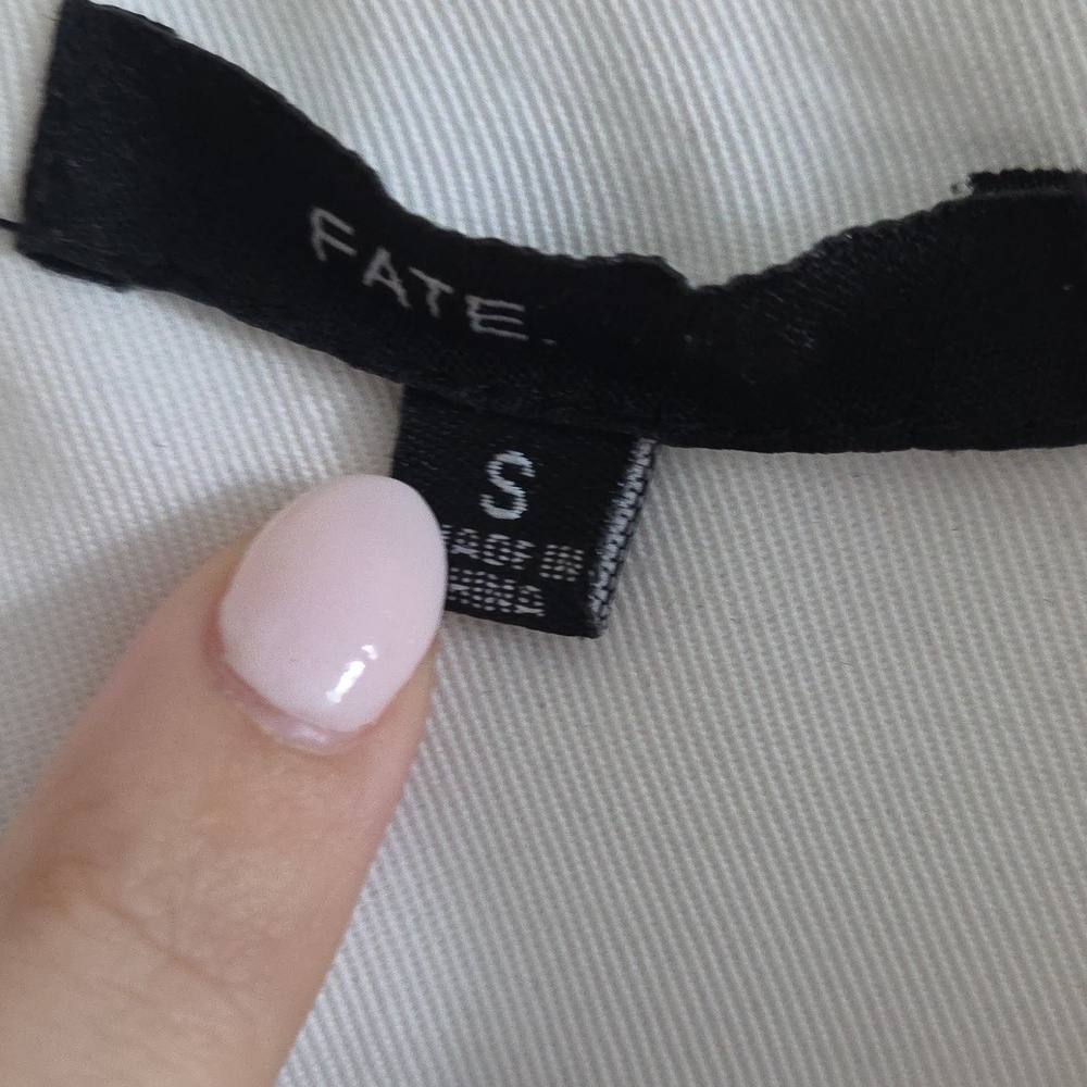 FATE Elegant White Open Front Waterfall Trench Jacket - Picture 6 of 15
